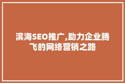 滨海SEO推广,助力企业腾飞的网络营销之路 百度SEO