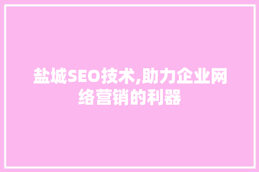 盐城SEO技术,助力企业网络营销的利器 GoogleSEO
