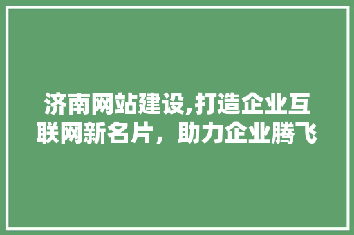 济南网站建设,打造企业互联网新名片，助力企业腾飞 必应SEO
