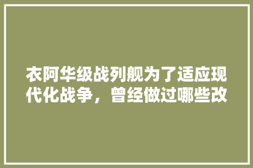 衣阿华级战列舰为了适应现代化战争，曾经做过哪些改造「里根为什么伟大」 衣阿华级战列舰为了适应现代化战争，曾经做过哪些改造「里根为什么伟大」 百度SEO