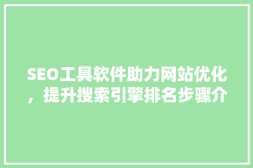 SEO工具软件助力网站优化，提升搜索引擎排名步骤介绍