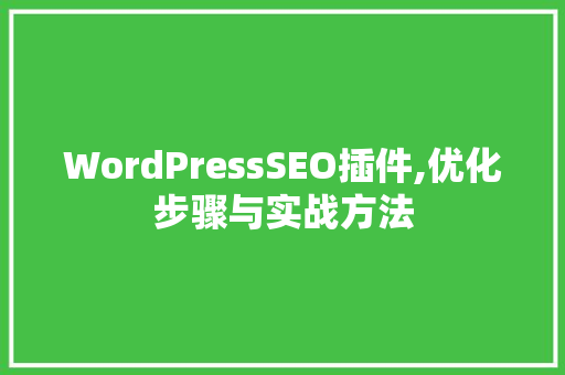 WordPressSEO插件,优化步骤与实战方法