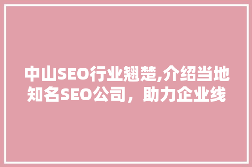中山SEO行业翘楚,介绍当地知名SEO公司，助力企业线上腾飞 百度SEO