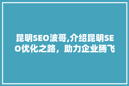 昆明SEO波哥,介绍昆明SEO优化之路，助力企业腾飞 GoogleSEO