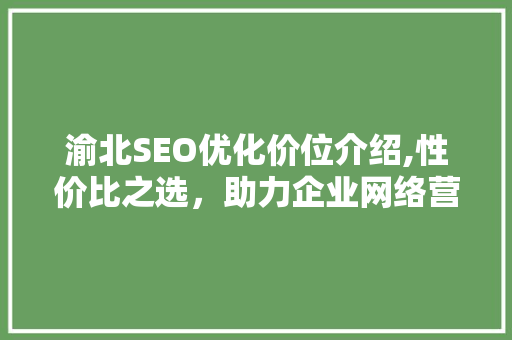 渝北SEO优化价位介绍,性价比之选，助力企业网络营销 GoogleSEO