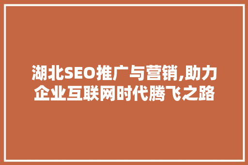 湖北SEO推广与营销,助力企业互联网时代腾飞之路 GoogleSEO