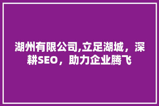 湖州有限公司,立足湖城，深耕SEO，助力企业腾飞 必应SEO