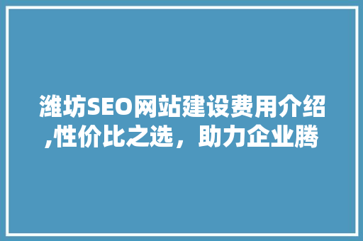 潍坊SEO网站建设费用介绍,性价比之选，助力企业腾飞 神马SEO