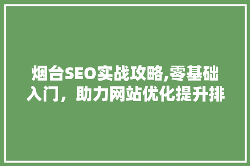 烟台SEO实战攻略,零基础入门，助力网站优化提升排名 GoogleSEO