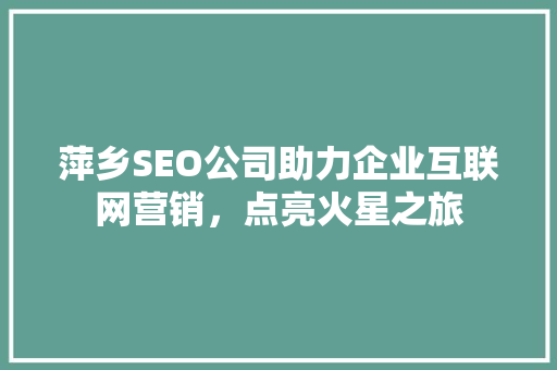 萍乡SEO公司助力企业互联网营销，点亮火星之旅 百度SEO