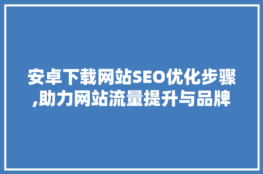 安卓下载网站SEO优化步骤,助力网站流量提升与品牌建设 必应SEO
