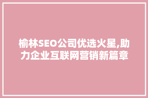 榆林SEO公司优选火星,助力企业互联网营销新篇章 百度SEO
