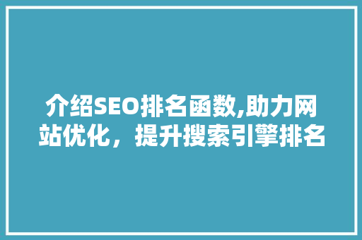 介绍SEO排名函数,助力网站优化，提升搜索引擎排名 必应SEO
