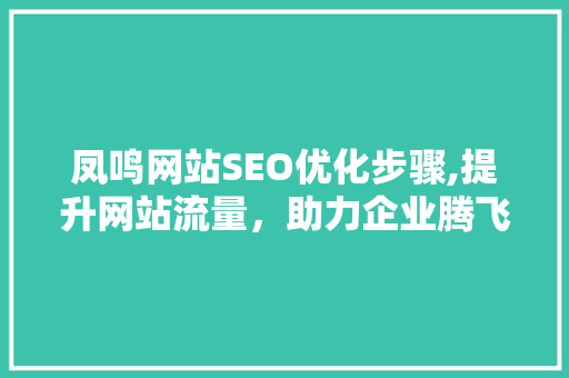 凤鸣网站SEO优化步骤,提升网站流量，助力企业腾飞 搜狗SEO