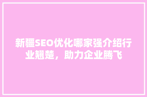 新疆SEO优化哪家强介绍行业翘楚，助力企业腾飞 必应SEO