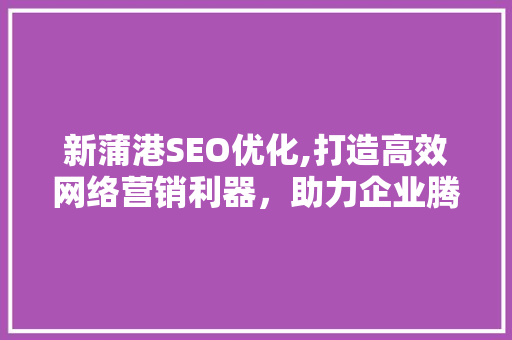 新蒲港SEO优化,打造高效网络营销利器，助力企业腾飞