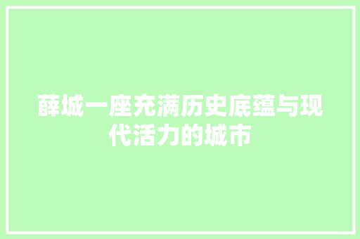 薛城一座充满历史底蕴与现代活力的城市 神马SEO