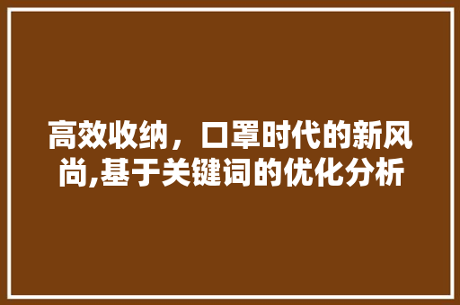 高效收纳，口罩时代的新风尚,基于关键词的优化分析 必应SEO
