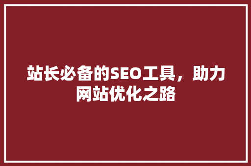 站长必备的SEO工具，助力网站优化之路 必应SEO