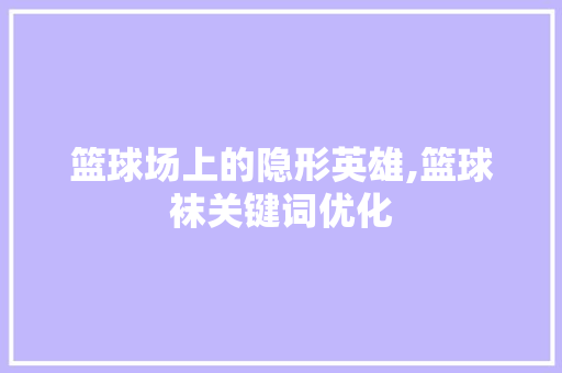 篮球场上的隐形英雄,篮球袜关键词优化 必应SEO