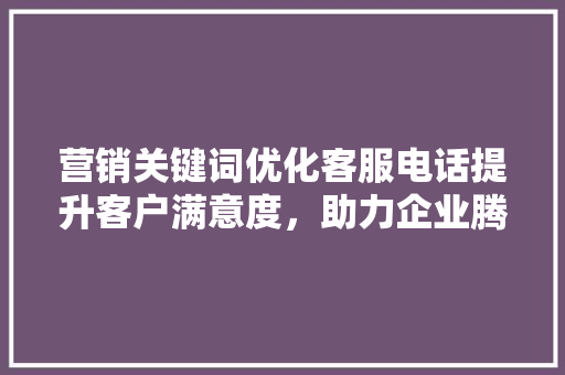 营销关键词优化客服电话提升客户满意度，助力企业腾飞 百度SEO