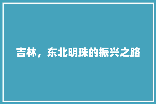 吉林，东北明珠的振兴之路 GoogleSEO