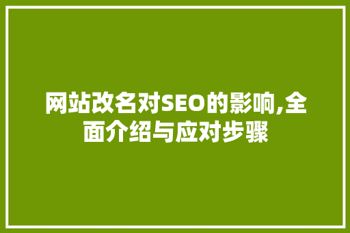 网站改名对SEO的影响,全面介绍与应对步骤