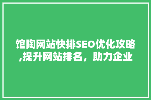 馆陶网站快排SEO优化攻略,提升网站排名，助力企业腾飞 百度SEO