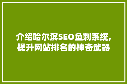 介绍哈尔滨SEO鱼刺系统,提升网站排名的神奇武器 百度SEO