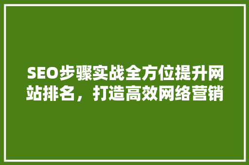 SEO步骤实战全方位提升网站排名，打造高效网络营销 必应SEO
