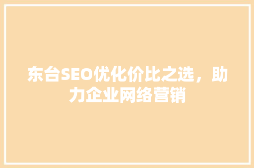 东台SEO优化价比之选，助力企业网络营销 神马SEO