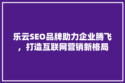 乐云SEO品牌助力企业腾飞，打造互联网营销新格局