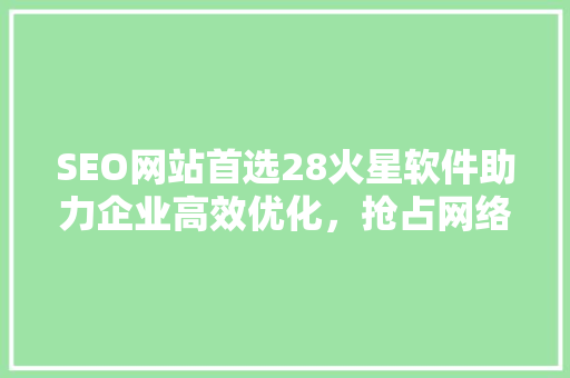 SEO网站首选28火星软件助力企业高效优化，抢占网络市场先机