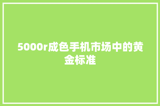 5000r成色手机市场中的黄金标准 搜狗SEO