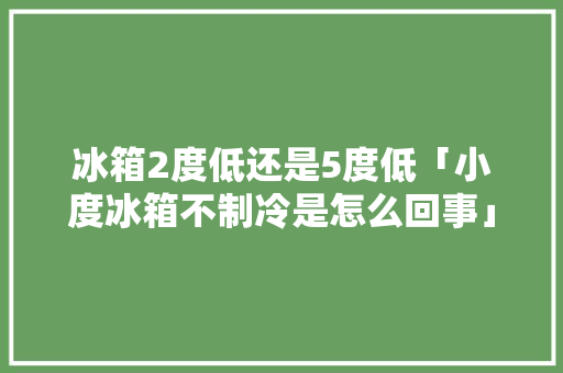 冰箱2度低还是5度低「小度冰箱不制冷是怎么回事」 冰箱2度低还是5度低「小度冰箱不制冷是怎么回事」 百度SEO