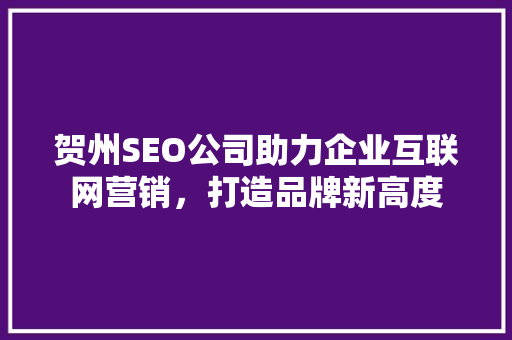贺州SEO公司助力企业互联网营销，打造品牌新高度 GoogleSEO
