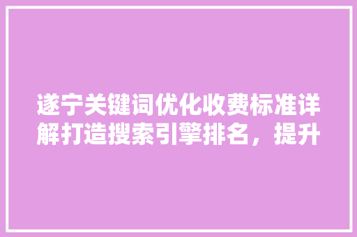 遂宁关键词优化收费标准详解打造搜索引擎排名，提升品牌知名度