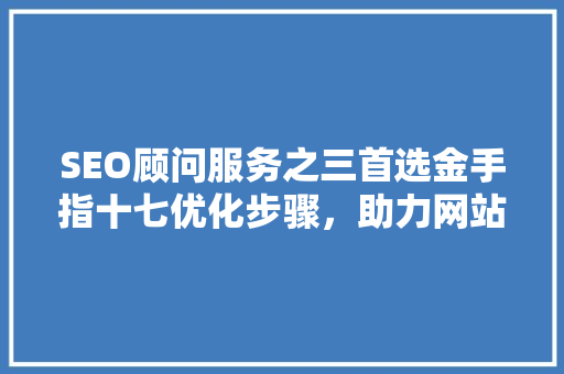 SEO顾问服务之三首选金手指十七优化步骤，助力网站脱颖而出 GoogleSEO