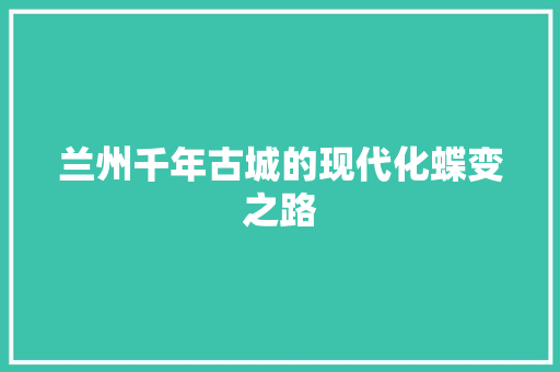 兰州千年古城的现代化蝶变之路 必应SEO