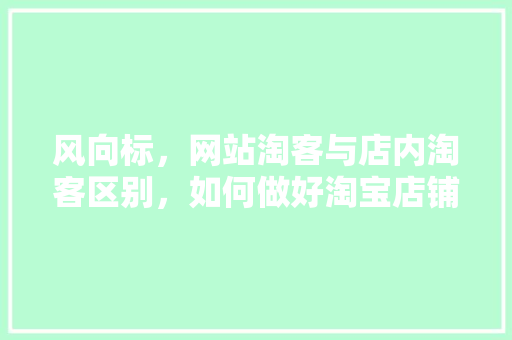风向标，网站淘客与店内淘客区别，如何做好淘宝店铺「淘客为什么建网站不行」 风向标，网站淘客与店内淘客区别，如何做好淘宝店铺「淘客为什么建网站不行」 必应SEO