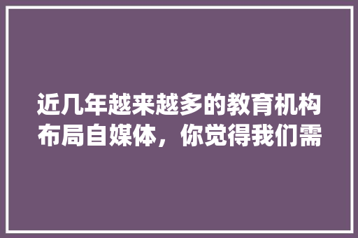 近几年越来越多的教育机构布局自媒体，你觉得我们需要付费学习吗「wordpress为什么这么慢」 必应SEO