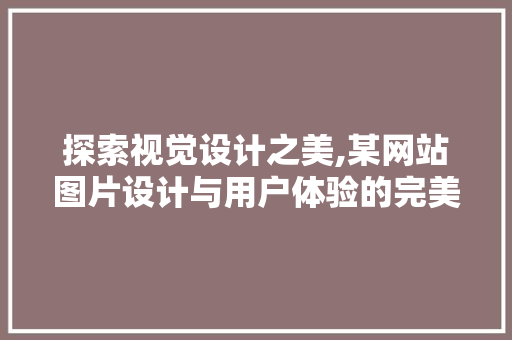探索视觉设计之美,某网站图片设计与用户体验的完美融合 探索视觉设计之美,某网站图片设计与用户体验的完美融合 必应SEO