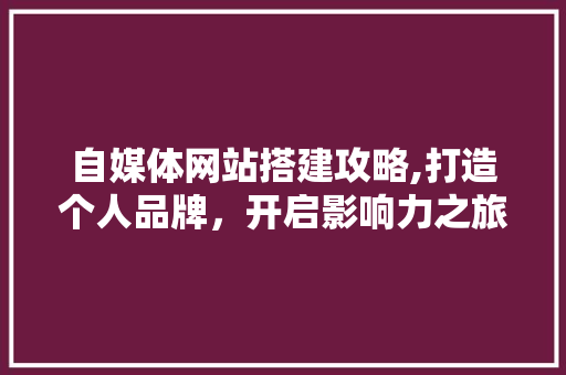 自媒体网站搭建攻略,打造个人品牌，开启影响力之旅 自媒体网站搭建攻略,打造个人品牌，开启影响力之旅 必应SEO