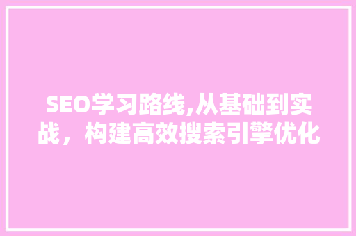 SEO学习路线,从基础到实战，构建高效搜索引擎优化步骤