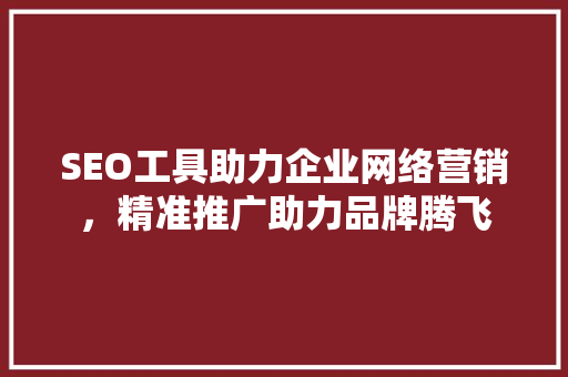 SEO工具助力企业网络营销，精准推广助力品牌腾飞 SEO工具助力企业网络营销，精准推广助力品牌腾飞 必应SEO