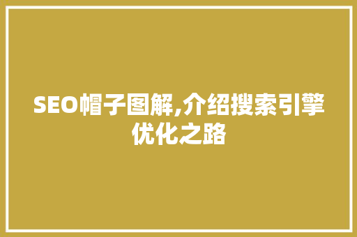 SEO帽子图解,介绍搜索引擎优化之路 SEO帽子图解,介绍搜索引擎优化之路 GoogleSEO