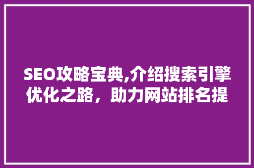 SEO攻略宝典,介绍搜索引擎优化之路，助力网站排名提升 SEO攻略宝典,介绍搜索引擎优化之路，助力网站排名提升 百度SEO