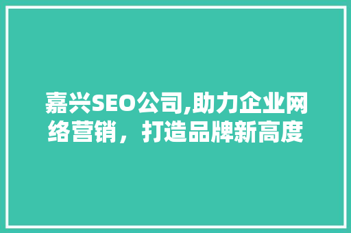 嘉兴SEO公司,助力企业网络营销，打造品牌新高度 嘉兴SEO公司,助力企业网络营销，打造品牌新高度 必应SEO