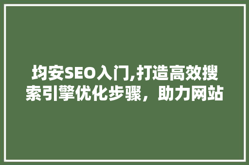 均安SEO入门,打造高效搜索引擎优化步骤，助力网站流量提升 均安SEO入门,打造高效搜索引擎优化步骤，助力网站流量提升 必应SEO